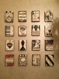 SOLD: Set of 16 Memory Blocks from Vancouver Artist Sid Dickens. Sold as a SET. Excellent condition! 