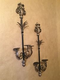 Candle Wall Sconces: large and beautiful, now just $60 for the pair! 