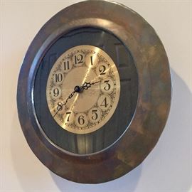 Very cool! copper wall clock - works! Now just $25! 