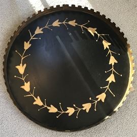 Hand painted, round tray