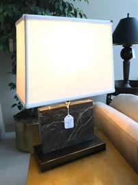 Designer lamp with natural stone base, contemporary and works! Now only $60! 