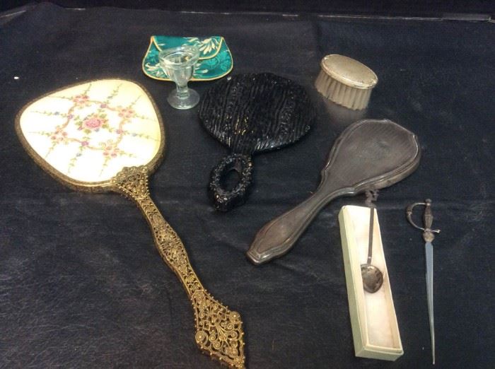 EB906G Sterling Hand Mirror, Vintage Mirrors, and More