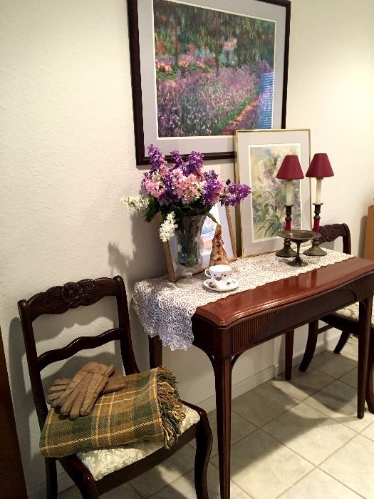 We Also Have A Flip To Dining Table w/3 Leaves, 4/Chairs, and Table Pads!...