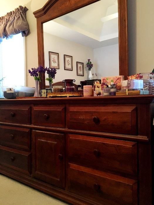 In The Master Is A Really Nice Bedroom Set!...Including This 9 Drawer Dresser w/Mirror...