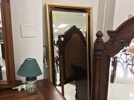 Full length mirror - gold & black