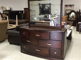 Dresser with mirror