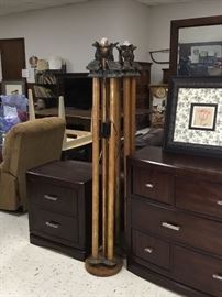 Full length photo of the set of stand lamps - no globes