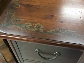 Detail on second 3 drawer chest