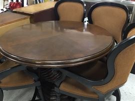 Table and 4 chairs - chairs have rollers