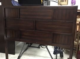 IKEA headboard - other pieces as well make a platform bed with drawers and a footboard