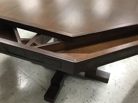 Close up of inside of game table