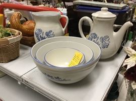 Pfaltzgraf set of bowls, coffee/tea pot and pitcher