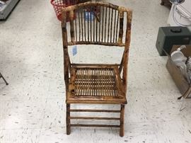 Folding rattan chair