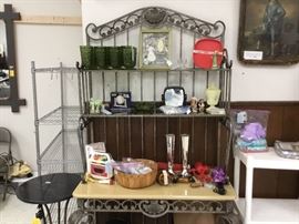 Baker’s rack - matches the glass top round table with chairs