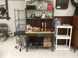 Bakers rack & Miscellaneous
