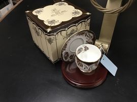 Cup & saucer set - great gift - box next to it