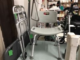 Medical equipment - walker, bath chair, hospital bed - all used less than 2 months