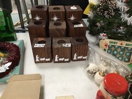 Christmas candle holders