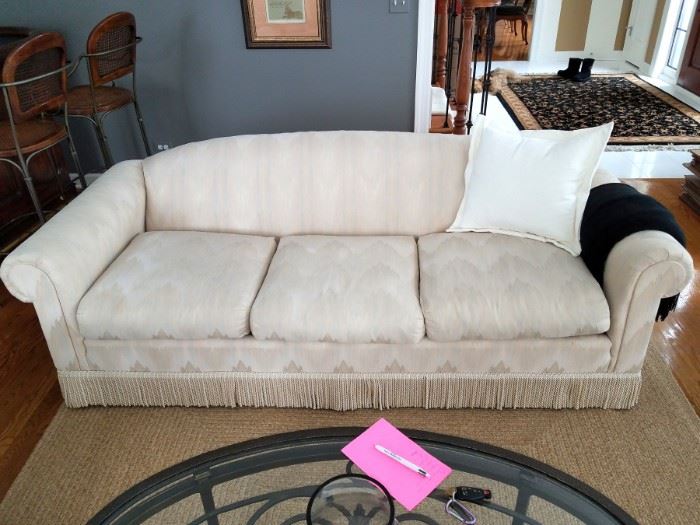 Neutral sofa with fringe  $75