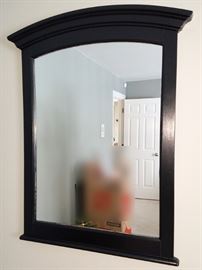 Black wall mirror