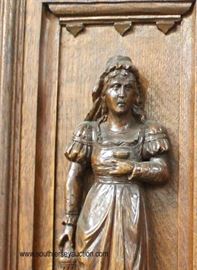 PAIR of ANTIQUE Highly Carved and Ornate Continental 3 Piece Hunt Cupboards with Full Figure Carvings and Griffins
Located Inside – Auction Estimate $1000-$3000