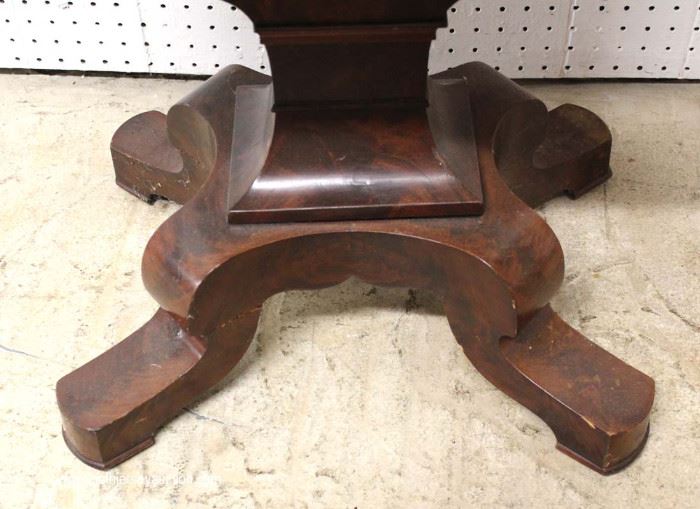 ANTIQUE Burl Mahogany Empire 2 Drawer Work Table by “Schultz & Drury Bros. Utica NY”
Located Inside – Auction Estimate $200-$400