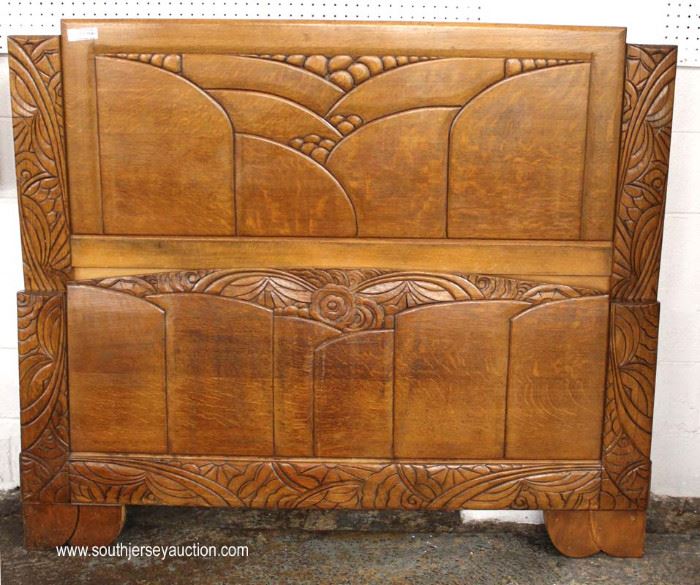 VINTAGE 4 Piece Art Nouveau Style Oak Marble Top Bedroom Set with Full Size Bed
Located Inside – Auction Estimate $300-$600