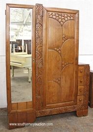 VINTAGE 4 Piece Art Nouveau Style Oak Marble Top Bedroom Set with Full Size Bed
Located Inside – Auction Estimate $300-$600