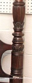 ANTIQUE Solid Mahogany Carved Queen Size 4 Poster Canopy Bed
Located Inside – Auction Estimate $300-$600