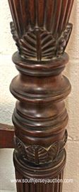 ANTIQUE Solid Mahogany Carved Queen Size 4 Poster Canopy Bed
Located Inside – Auction Estimate $300-$600