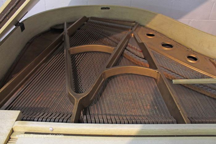Mid Century Baby Grand Piano with Bench in original factory paint by “Stieff”
Located Inside – Auction Estimate $300-$600