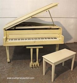 Mid Century Baby Grand Piano with Bench in original factory paint by “Stieff”
Located Inside – Auction Estimate $300-$600