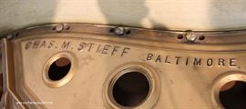 Mid Century Baby Grand Piano with Bench in original factory paint by “Stieff”
Located Inside – Auction Estimate $300-$600