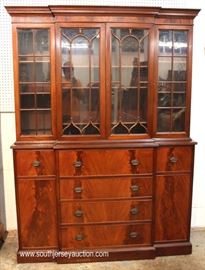 Burl Mahogany 2 Piece 4 Door China Cabinet with Desk
Located Inside – Auction Estimate $200-$400