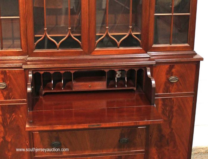 Burl Mahogany 2 Piece 4 Door China Cabinet with Desk
Located Inside – Auction Estimate $200-$400