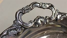 5 Piece Gorham Sterling Tea Set with Silver Plate Serving Tray (6 Piece Total)
Weighs Approximately 81.3 ounces
Located Inside – Auction Estimate $1000-$2000