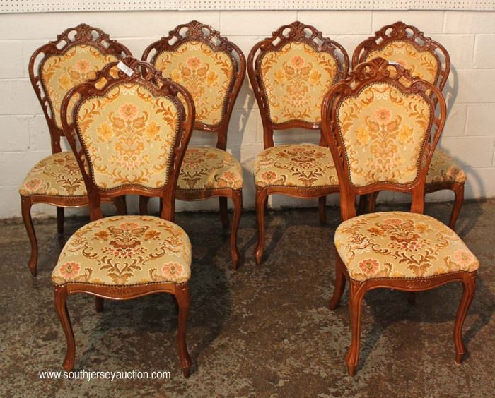 9 Piece Italian Style Burl Mahogany Lacquer Inlaid and Banded Dining Room Set – table has 2 leaves
Located Inside – Auction Estimate $500-$1000