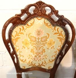 9 Piece Italian Style Burl Mahogany Lacquer Inlaid and Banded Dining Room Set – table has 2 leaves
Located Inside – Auction Estimate $500-$1000