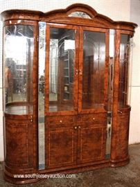 9 Piece Italian Style Burl Mahogany Lacquer Inlaid and Banded Dining Room Set – table has 2 leaves
Located Inside – Auction Estimate $500-$1000