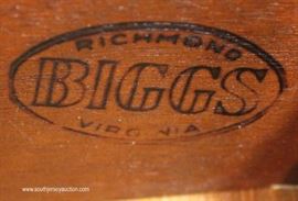 PAIR of Mahogany 4 Drawer Bachelor Chest by “Biggs Furniture”
Located Inside – Auction Estimate $300-$600