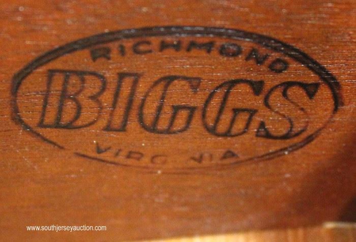 PAIR of Mahogany 4 Drawer Bachelor Chest by “Biggs Furniture”
Located Inside – Auction Estimate $300-$600