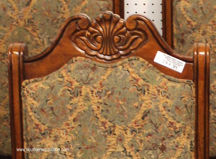 NICE Contemporary 12 Piece Carved Burl and Banded Mahogany Dining Room Set Table with 10 Chairs –
Table has 1 Leaf
Located Inside – Auction Estimate $600-$1200