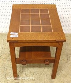 Mission Oak Tile Top 2 Tier Side Table by “Stickley Furniture”
Located Inside – Auction Estimate $300-$600