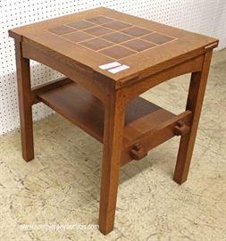 Mission Oak Tile Top 2 Tier Side Table by “Stickley Furniture”
Located Inside – Auction Estimate $300-$600