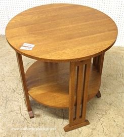 Mission Oak Round Side Table by “Stickley Furniture”
Located Inside – Auction Estimate $300-$600