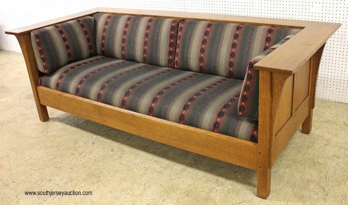 Mission Oak Even Arm Upholstered Sofa with Panel Sides and Back
Located Inside – Auction Estimate $1000-$3000