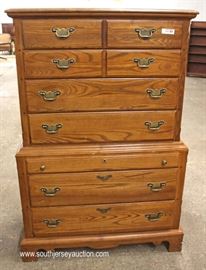 SOLID Oak High Chest with Jewelry Box Drawer and Low Chest by “Durham Furniture”
Located Inside – Auction Estimate $300-$600