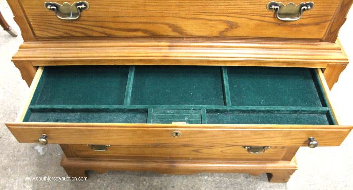 SOLID Oak High Chest with Jewelry Box Drawer and Low Chest by “Durham Furniture”
Located Inside – Auction Estimate $300-$600