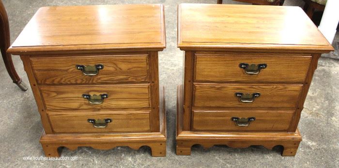 PAIR of SOLID Oak 3 Drawer Night Stands by “Durham Furniture”
Located Inside – Auction Estimate $100-$200