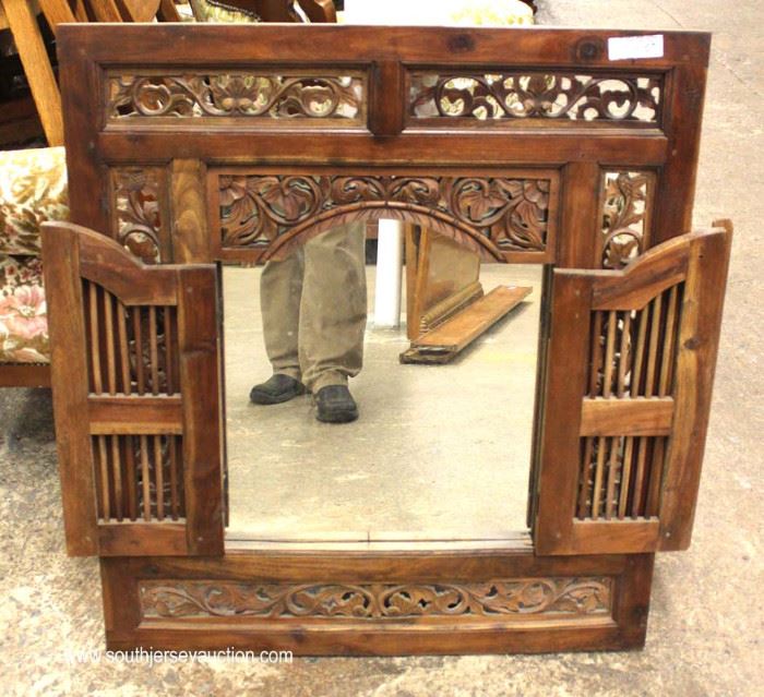 SOLID Mahogany Highly Carved Decorator Mirror with Doors
Located Inside – Auction Estimate $100-$200